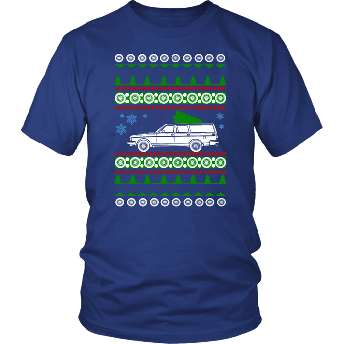 Volvo 245 Wagon Ugly Christmas T Shirt