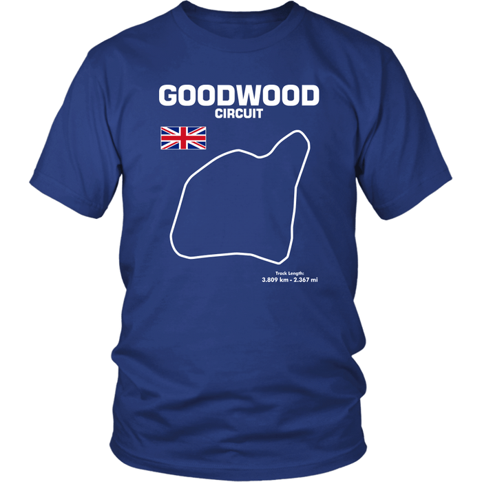 Goodwood Circuit Race Track Outline series t-shirt or hoodie