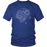 Dodge Demon Engine Blueprint Illustration Series T-shirt