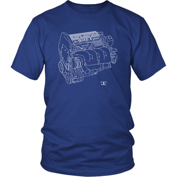 GM Quad 4 High Output Engine Blueprint Series T-shirt