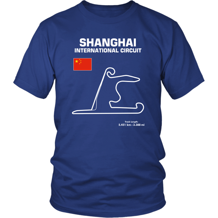 Shanghai International Circuit Race Track Outline Series T-shirt or Hoodie