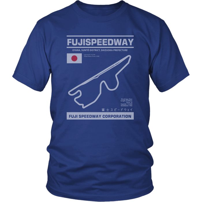 Fuji Speedway Race Track Outline Series T-shirt