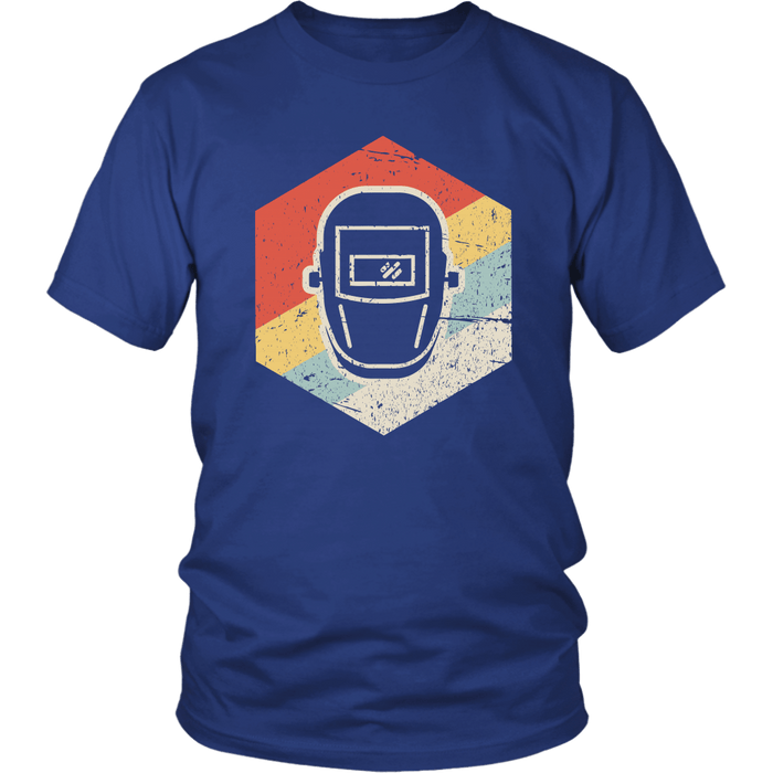 Vintage Retro Welding Helmet Icon T-shirt and Hoodie