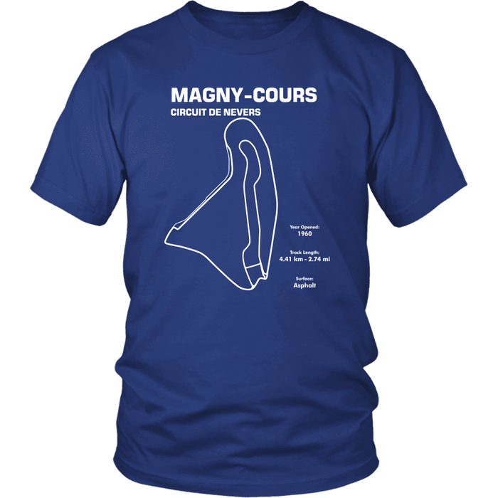 Circuit De Nevers Magny Cours Track Outline Series Race Track Shirt