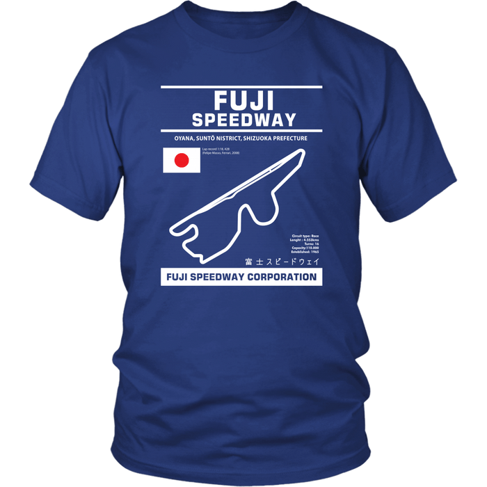 Fuji Speedway Version 2 Race Track Outline Series T-shirt or Hoodie