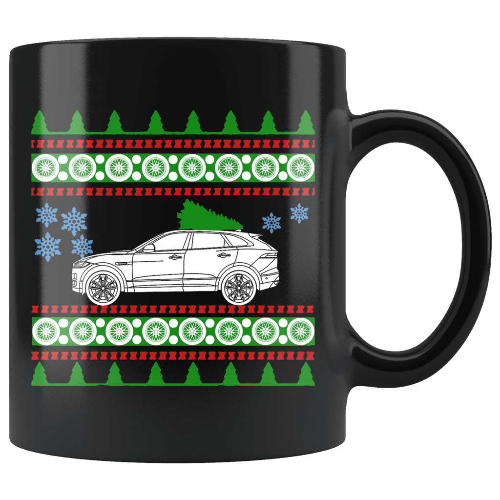 2017 Jaguar F Pace Ugly Christmas Sweater Mug