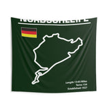 Forest Green Nordschleife Die Grune Holle Wall Flag in multiple sizes