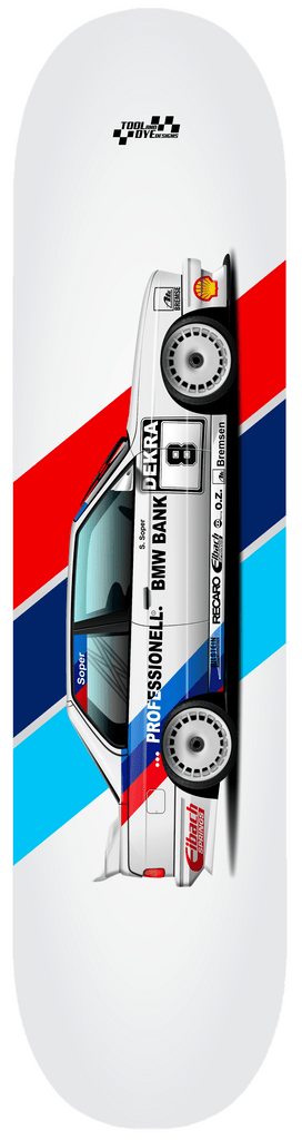 Car Art BMW E30 M3 Bank Skateboard Deck V4