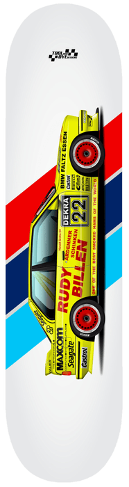 Car Art BMW E30 M3 DTM Dekra #22 Rudy Billen Skateboard Deck V5