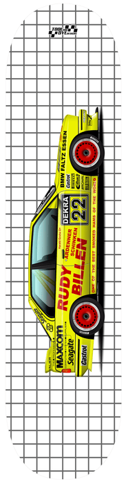 Car Art BMW E30 M3 DTM Dekra #22 Rudy Billen Skateboard Deck V2