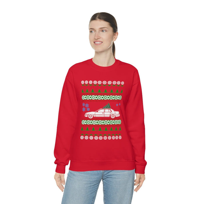 Canada car like 2nd gen Crown Victoria Ugly Christmas Sweater Sweatshirt