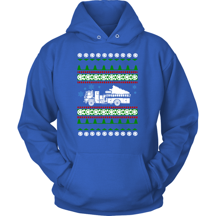 Fire Truck Ugly Christmas Sweater, hoodie and long sleeve t-shirt emt paramedic sweatshirt