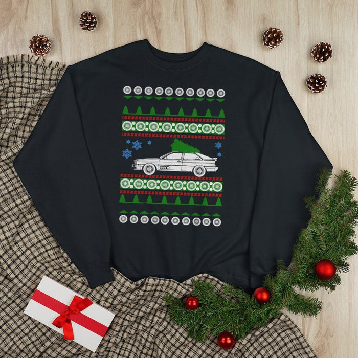 German car Audi UR Quattro 1981 Ugly Christmas Sweater sweatshirt V2