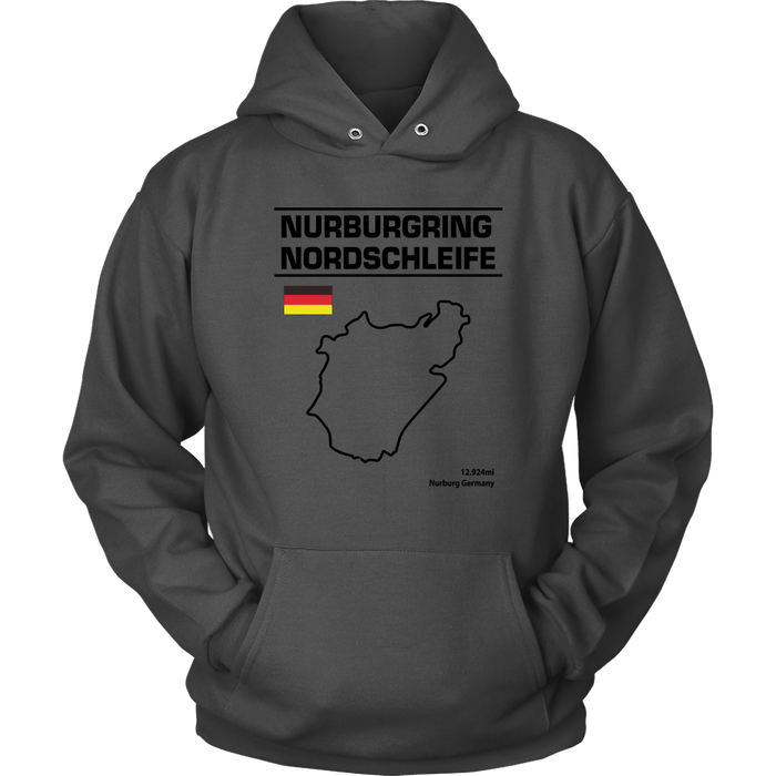 Nurburgring Nordschleife Version 2 Track Outline Series Shirt and Hoodie