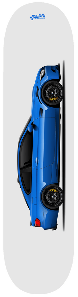 Car Art E92 M3 BMW Skateboard Deck 7-Ply Hard Rock Canadian Maple Santorini Blue V2