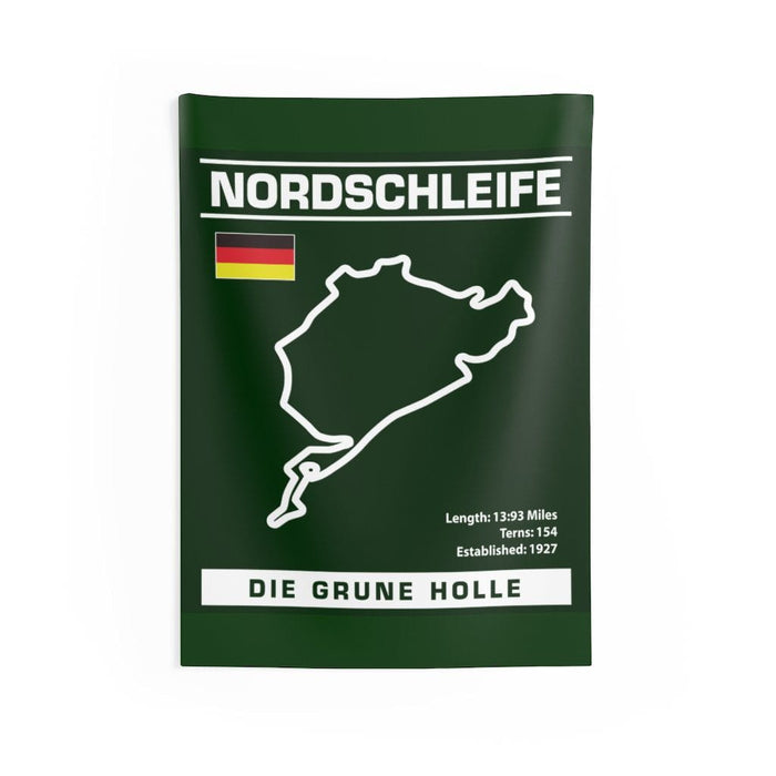 Forest Green Nordschleife Die Grune Holle Wall Flag in multiple sizes