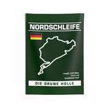 Forest Green Nordschleife Die Grune Holle Wall Flag in multiple sizes