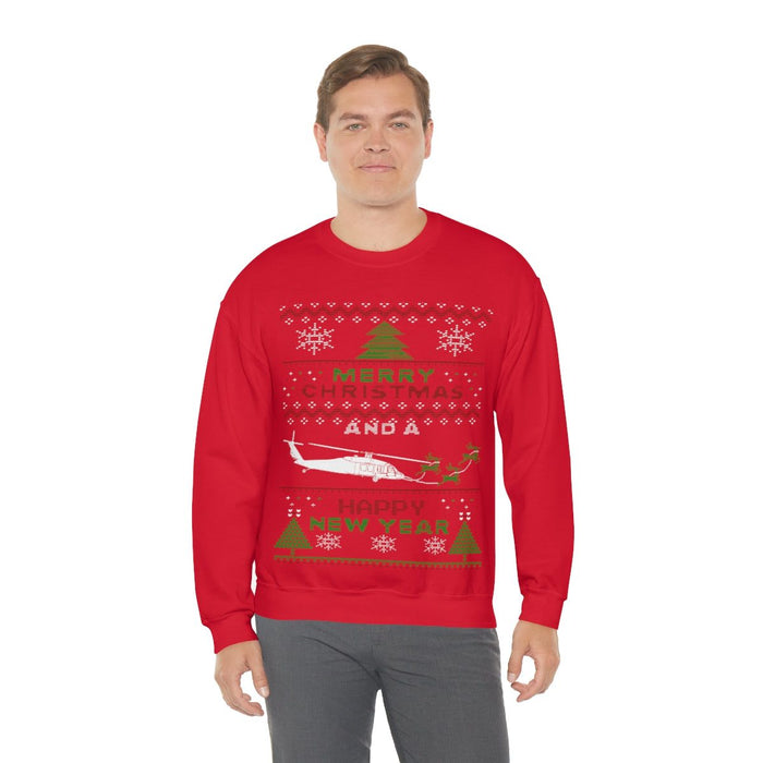 Copy of Military Helicopter Blackhawk Ugly Christmas Sweater Sweatshirt monster digital