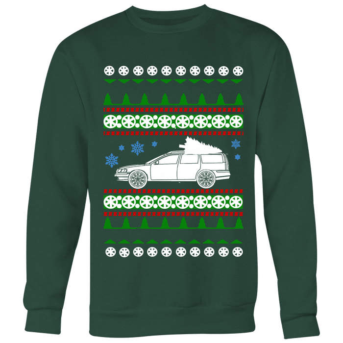 Swedish Car like a  V70R Ugly Christmas Sweater hoodie and long sleeve t-shirt XC70 sweatshirt