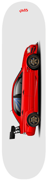 Car Art Mitsubishi Lancer Evolution Skateboard Deck 7-ply Hard Rock Canadian Maple Rally Red V2