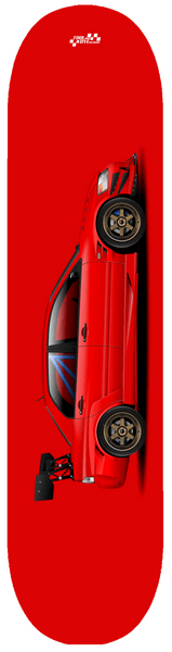 Car Art Mitsubishi Lancer Evolution Skateboard Deck 7-ply Hard Rock Canadian Maple Rally Red V1