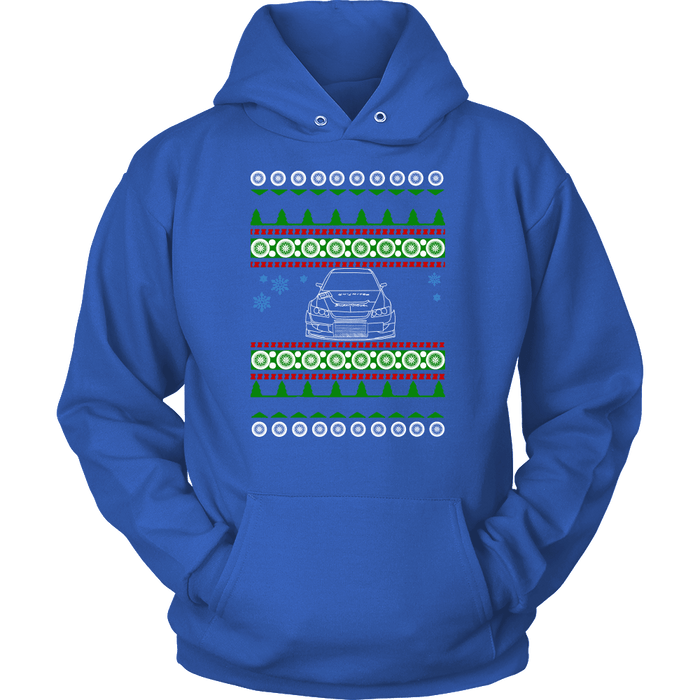 Lancer Evo Voltex front Ugly Christmas Sweater, hoodie and long sleeve t-shirt sweatshirt