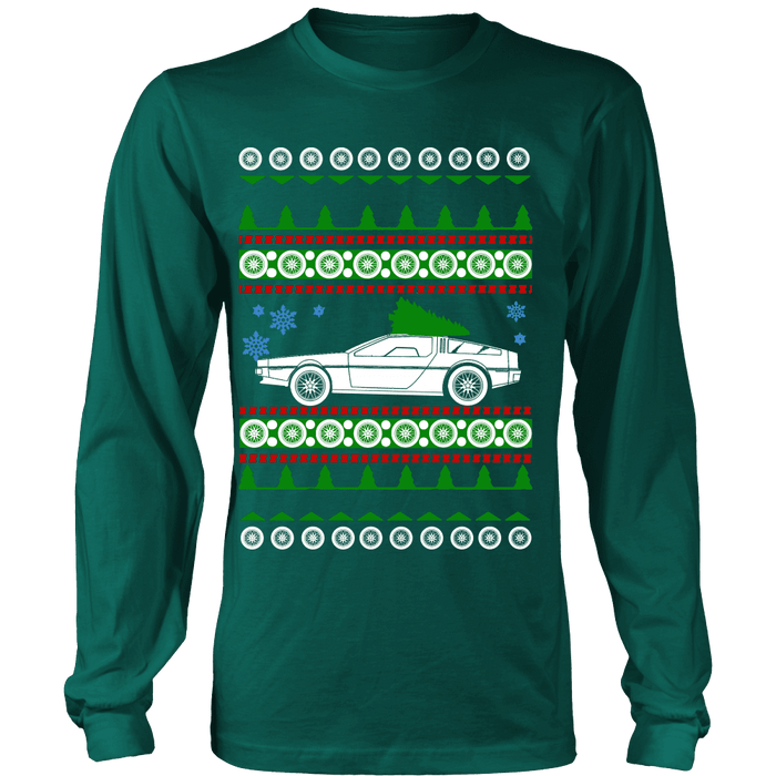 DeLorean DMC-12 Ugly Christmas Sweater, Hoodie and long sleeve t-shirt sweatshirt