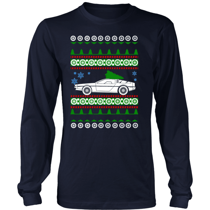 DeLorean DMC-12 Ugly Christmas Sweater, Hoodie and long sleeve t-shirt sweatshirt