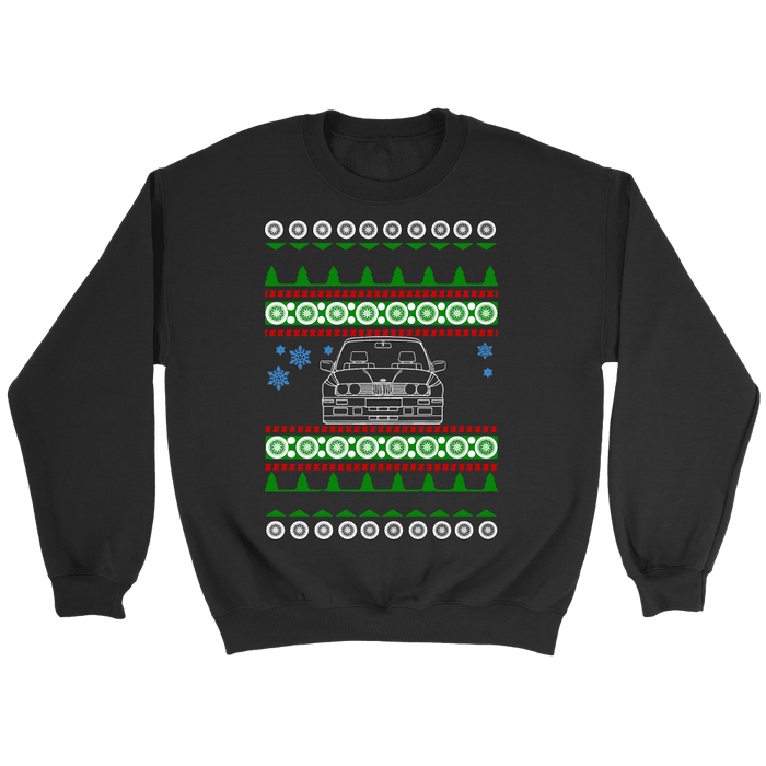 BMW E30 M3 Head-On Ugly Christmas Sweater, hoodie and long sleeve t-shirt sweatshirt