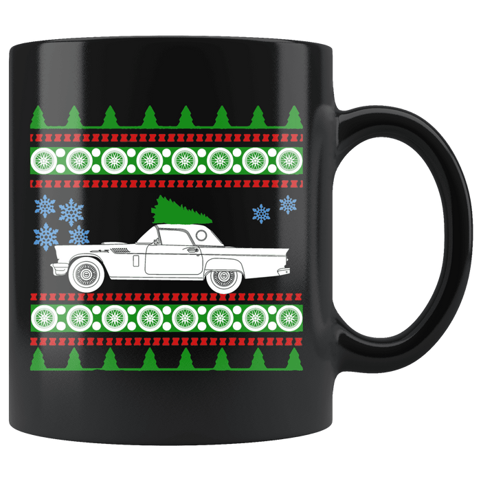 1956 Ford Thunderbird Ugly Christmas Sweater Mug