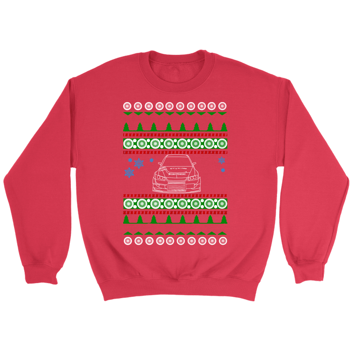 Lancer Evo Voltex front Ugly Christmas Sweater, hoodie and long sleeve t-shirt sweatshirt