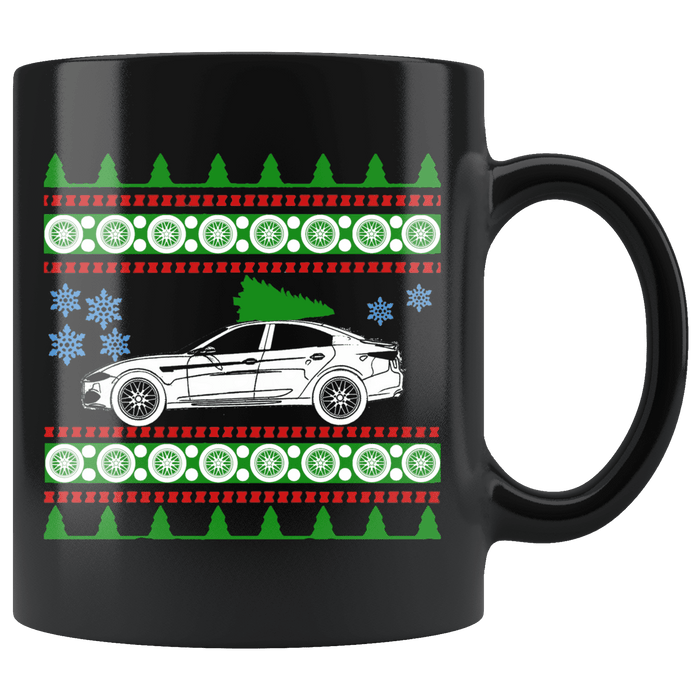 2017 Alfa Romeo Giulia Quadrifoglio Ugly Christmas Sweater Mug