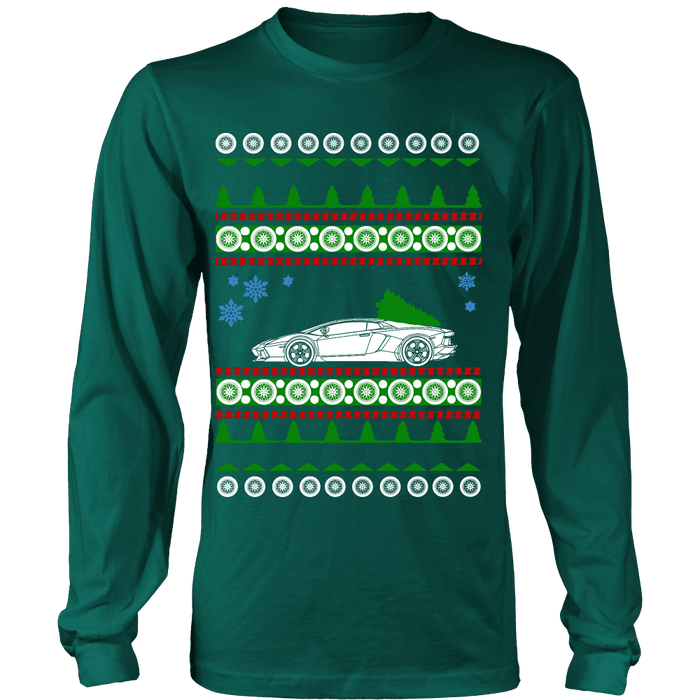 Exotic Car Ugly Christmas Sweater, hoodie and long sleeve t-shirt Lamborghini Aventador sweatshirt