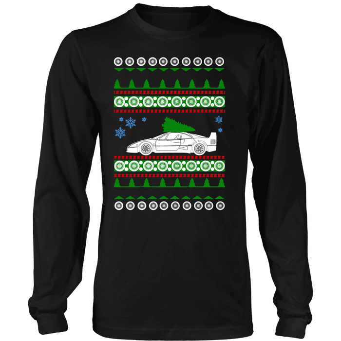 Ferrari F40 Ugly Christmas Sweater, hoodie and long sleeve t-shirt sweatshirt