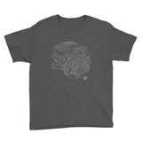 Dodge Hellcat Hemi 6.2L Engine Blueprint Series t-shirt kids