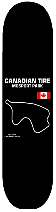 Track Outline Mosport wall art Skateboard Deck 7-ply Canadian Hard Rock Maple