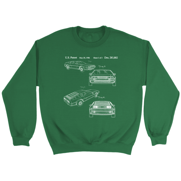 Delorean Patent Design DMC-12 sweatshirt