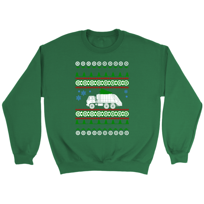 Recycling Garbage Waste Truck Ugly Christmas Sweater or Hoodie