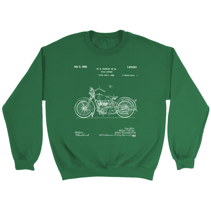 Motorcycle Patent Design- Gift for motorcyle rider sweatshirt