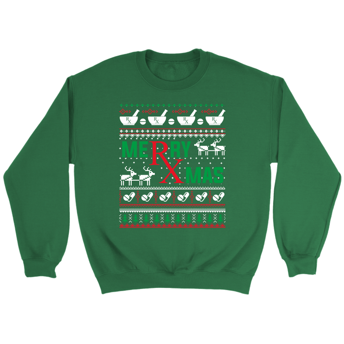 Merry RxMas Pharmacy Tech Pharmacist Ugly Christmas Sweater