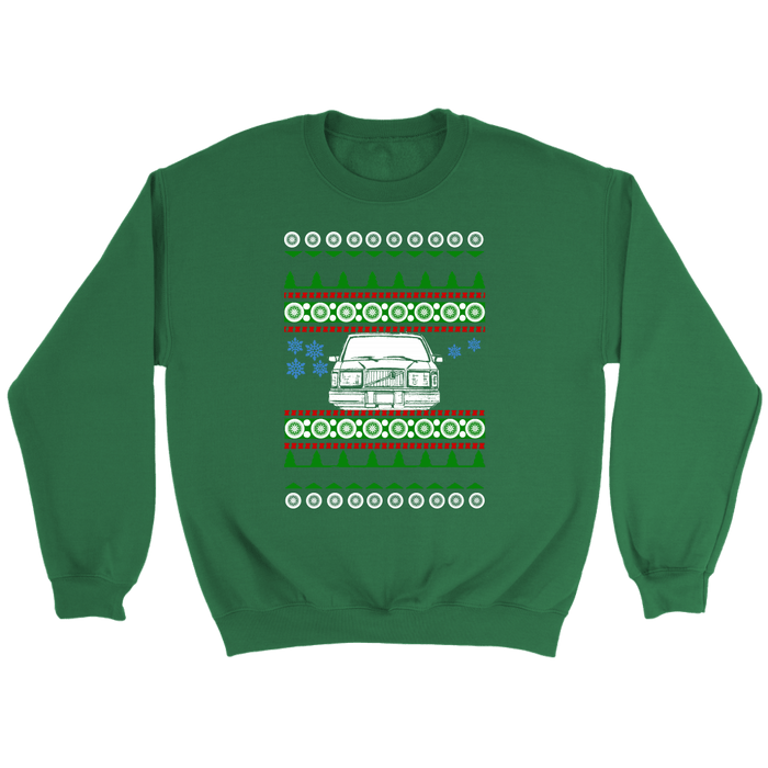 Front View Swedish Car like a  240 245 Ugly Christmas Sweater sweatshirt