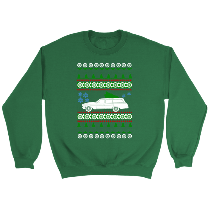 Bel Air Chevy Wagon 1962 Ugly Christmas Sweater sweatshirt