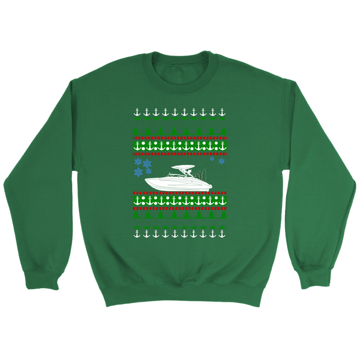 wake boating ugly christmas sweater