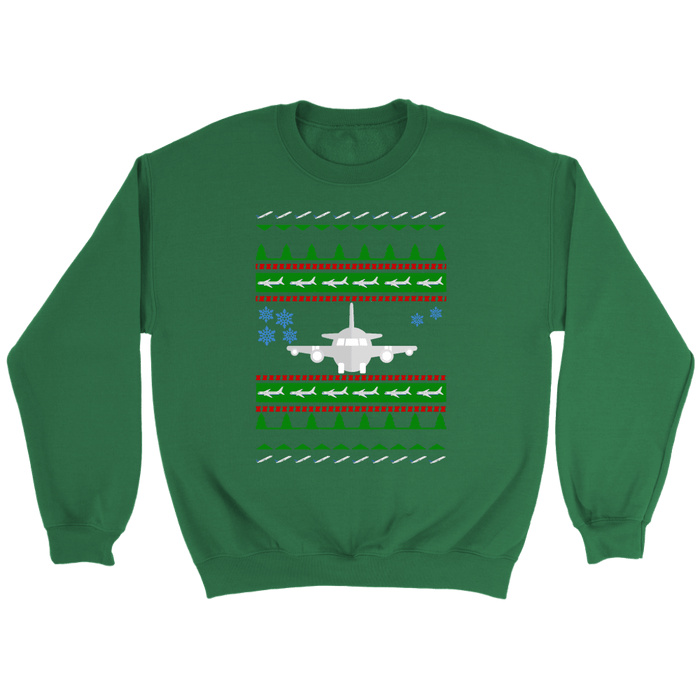 Commercial Airliner Ugly Christmas Sweater