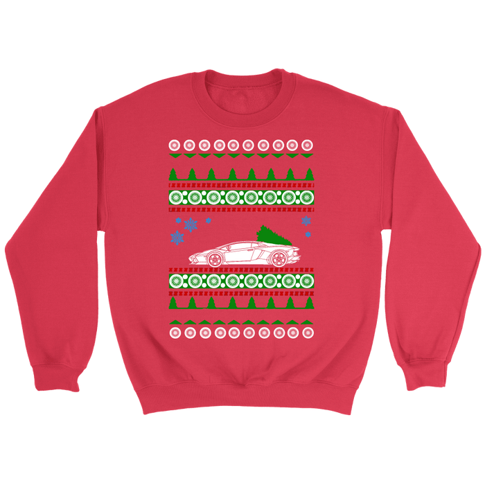 Exotic Car Ugly Christmas Sweater, hoodie and long sleeve t-shirt Lamborghini Aventador sweatshirt