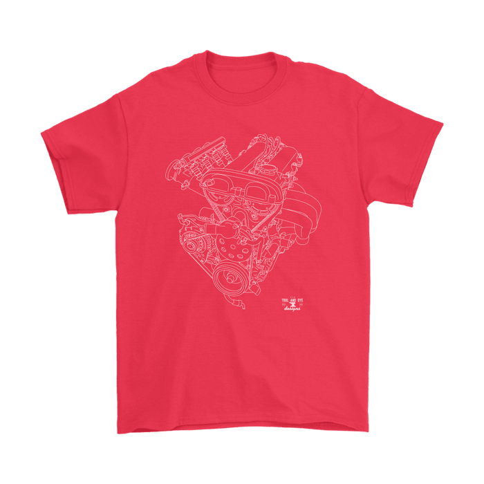 Mazda Miata First Generation Engine Blueprint Illustration T-shirt