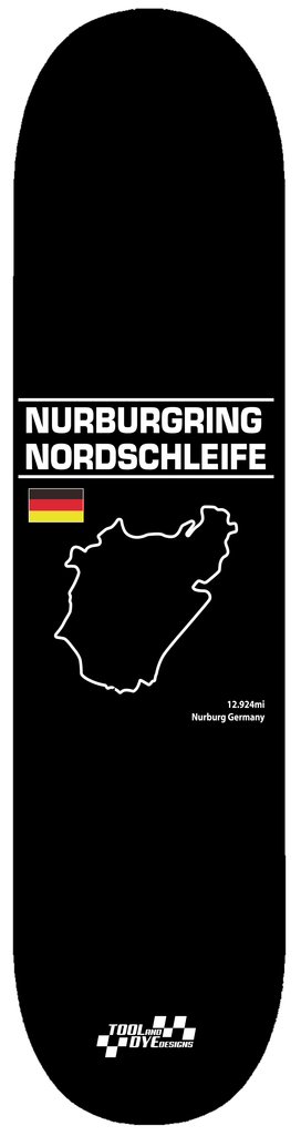 Nurburgring Track Outline wall art Skateboard Deck 7-ply Canadian Hard Rock Maple