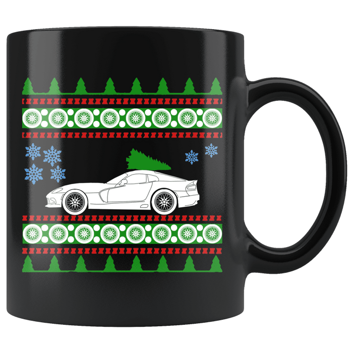 Car like a Fifth Generation Viper Ugly Christmas Sweater Mug