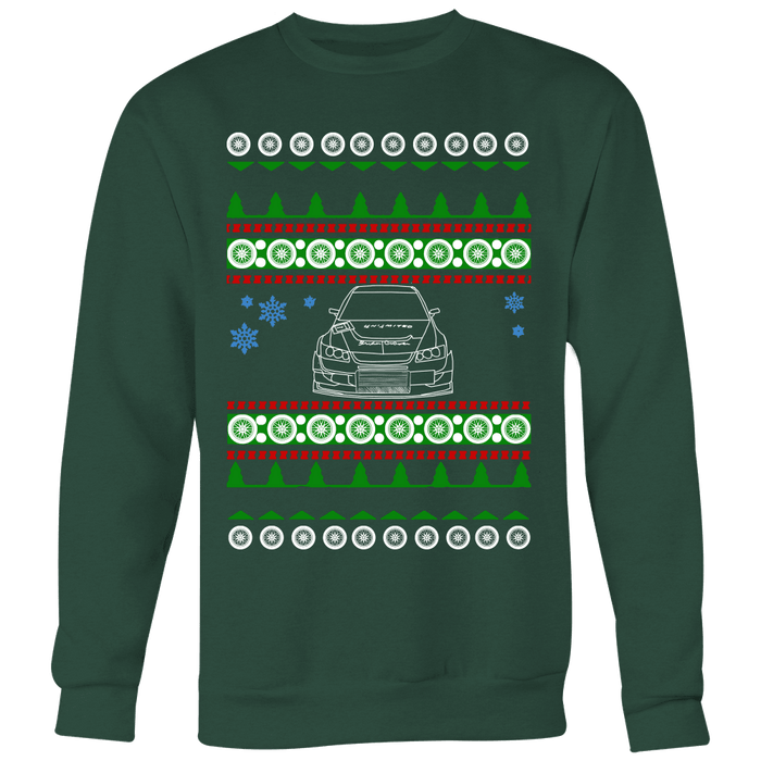 Lancer Evo Voltex front Ugly Christmas Sweater, hoodie and long sleeve t-shirt sweatshirt