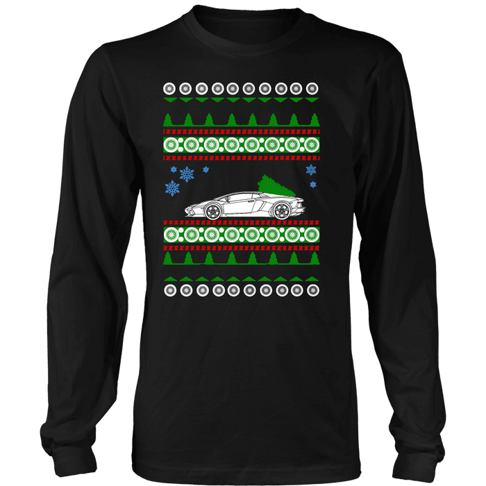 Exotic Car Ugly Christmas Sweater, hoodie and long sleeve t-shirt Lamborghini Aventador sweatshirt